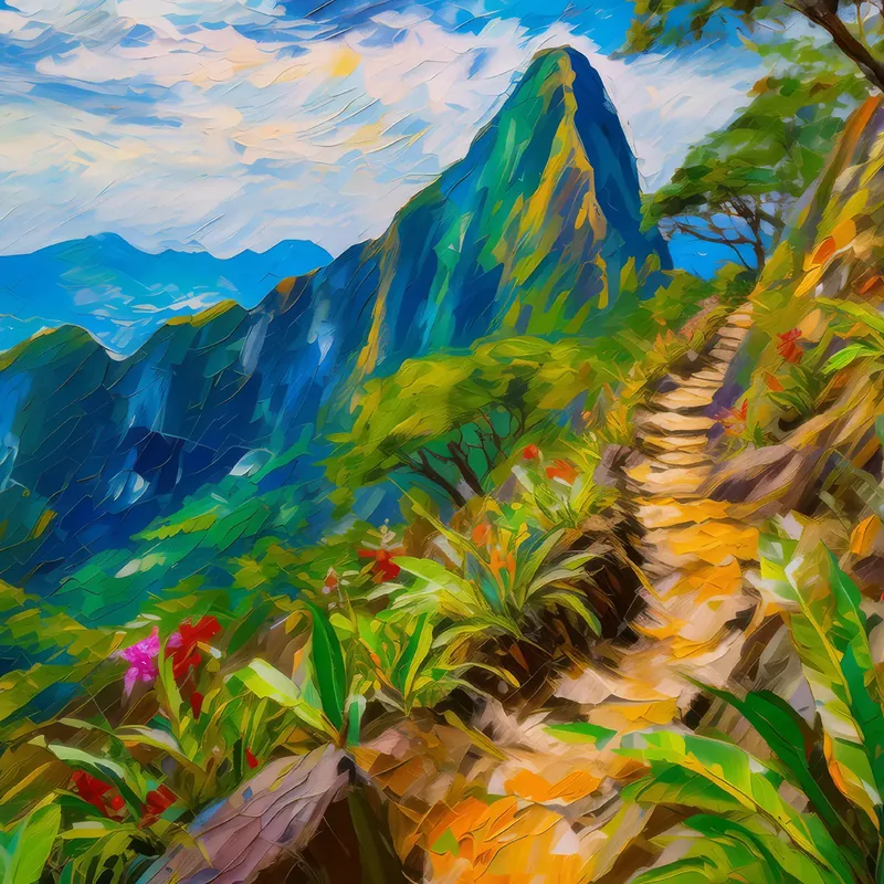 Painting: Tropical Mountain Trek