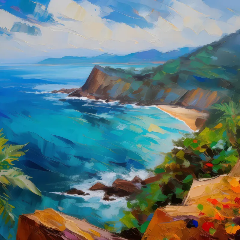 Painting: Tropical Ocean Overlook