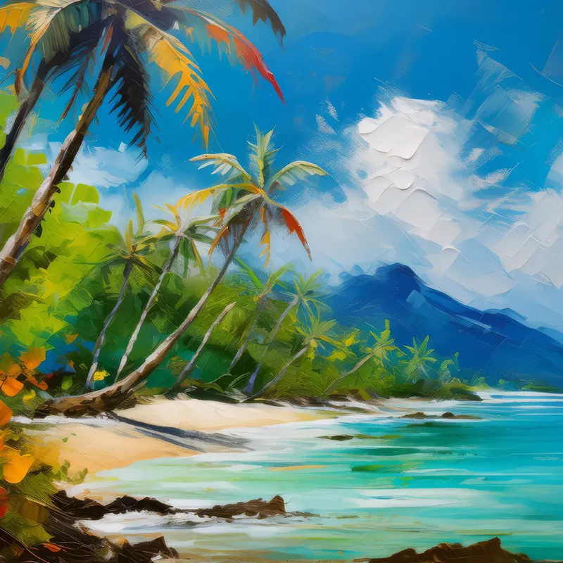Painting: Tropical Paradise Island