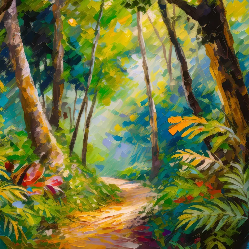 Painting: Tropical Rainforest Path