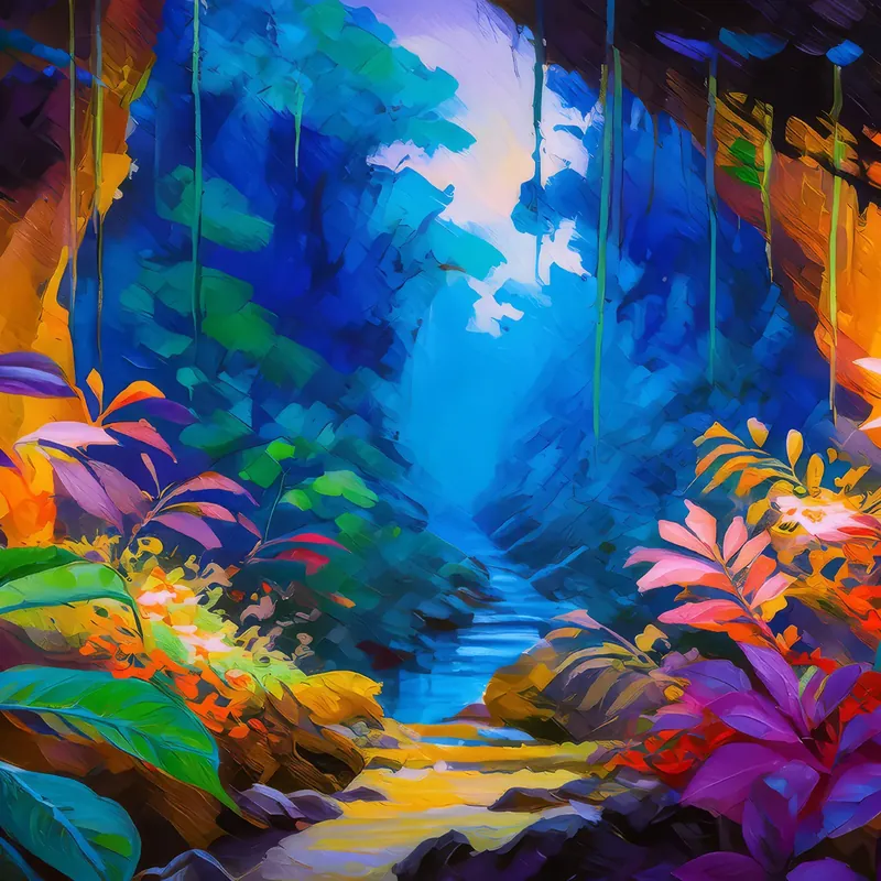 Painting: Twilight Jungle Chasm