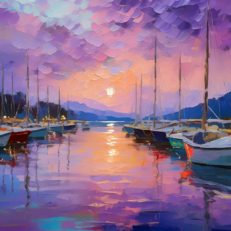 Painting: Twilight Marina