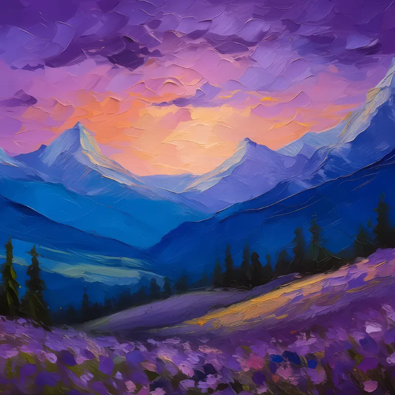 Painting: Twilight Over Alpine Valley