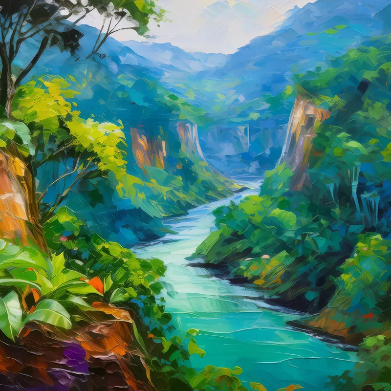 Painting: Verdant Jungle Chasm