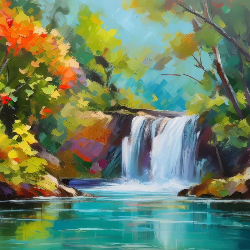 Painting: Waterfall of the Hidden Cove