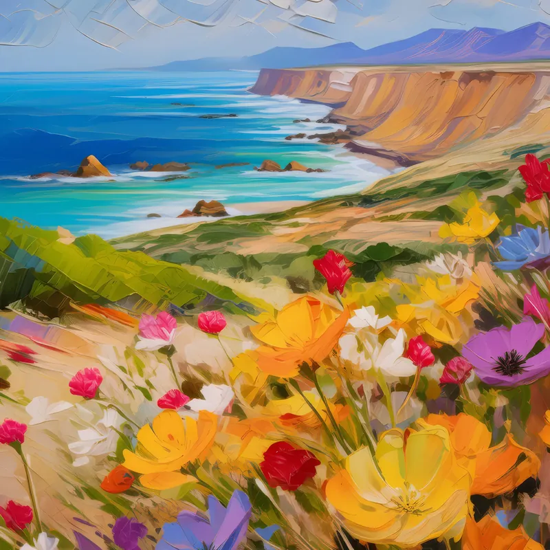 Painting: Wildflowers of the Ocean Desert