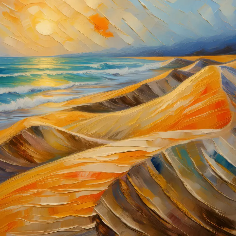Painting: Wind Sculpted Dunes of Ocean Desert