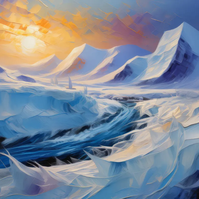 Painting: Wind-Swept Polar Tundra