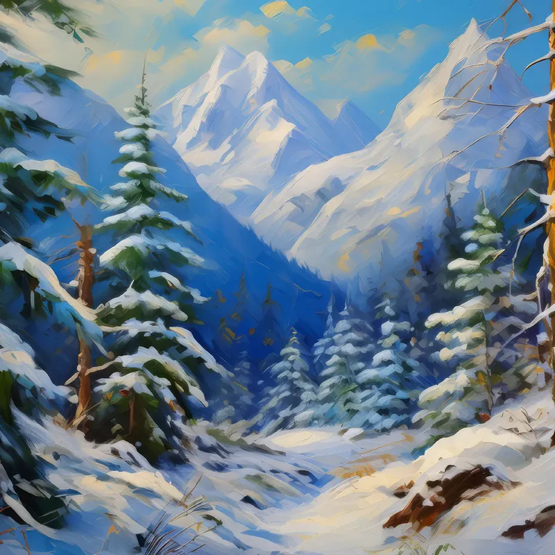Painting: Winter Alpine Silence