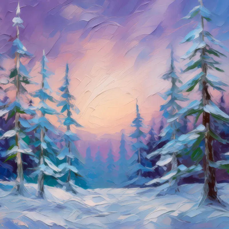 Painting: Winter Boreal Twilight