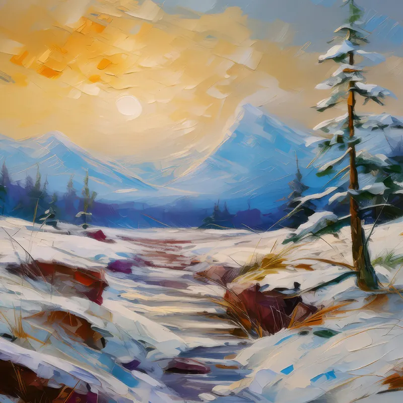 Painting: Winter Silence in Desert
